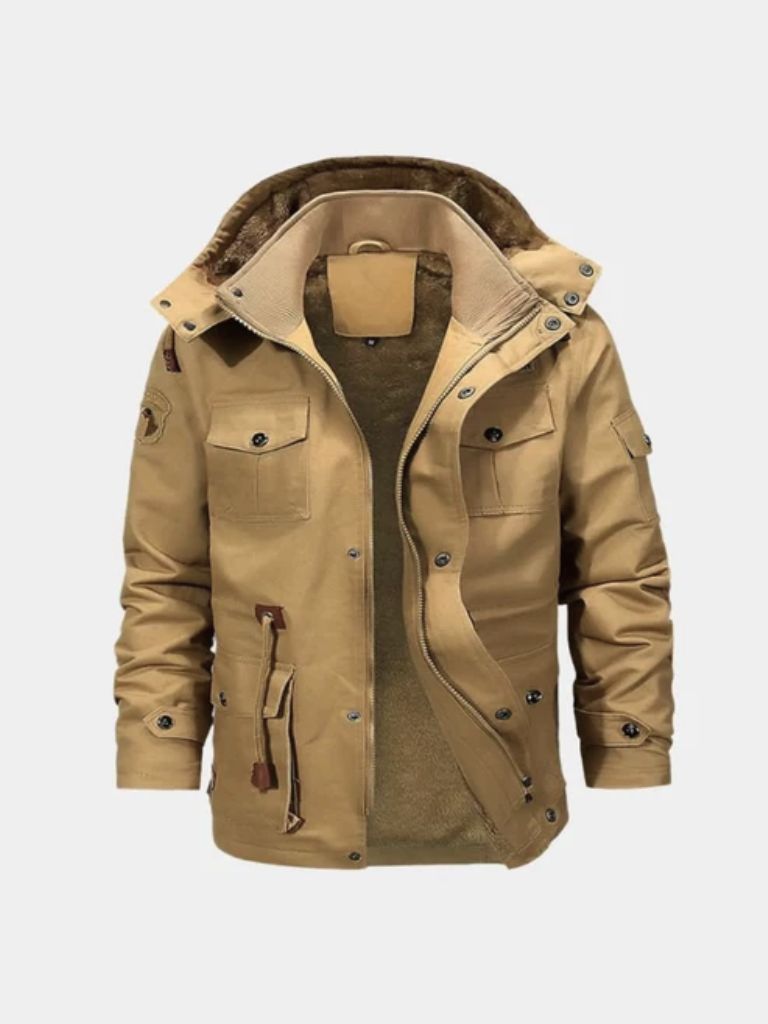 Giacca Bomber con Cappuccio in Fleece - Roma Essenza