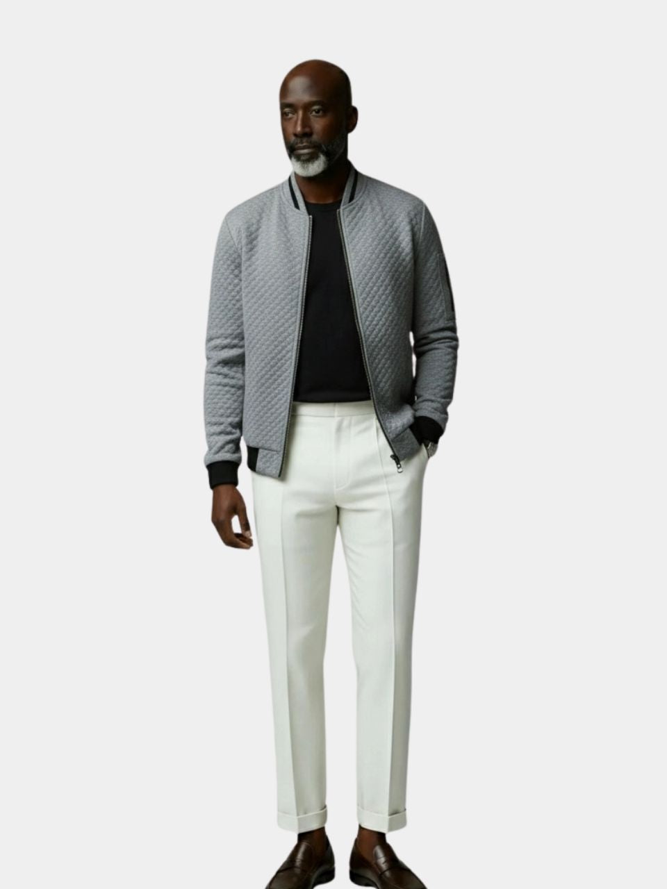 Giacca Bomber Casual Testurizzata - Roma Essenza