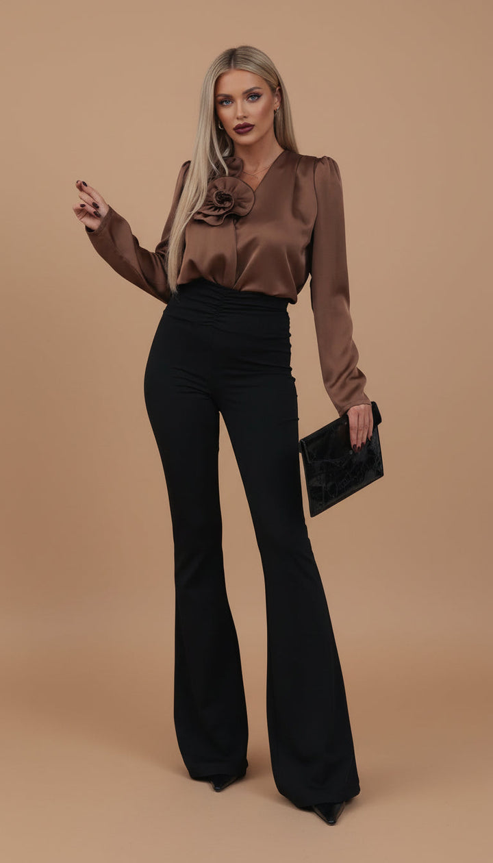 Blusa in satin - Doppio Fiore