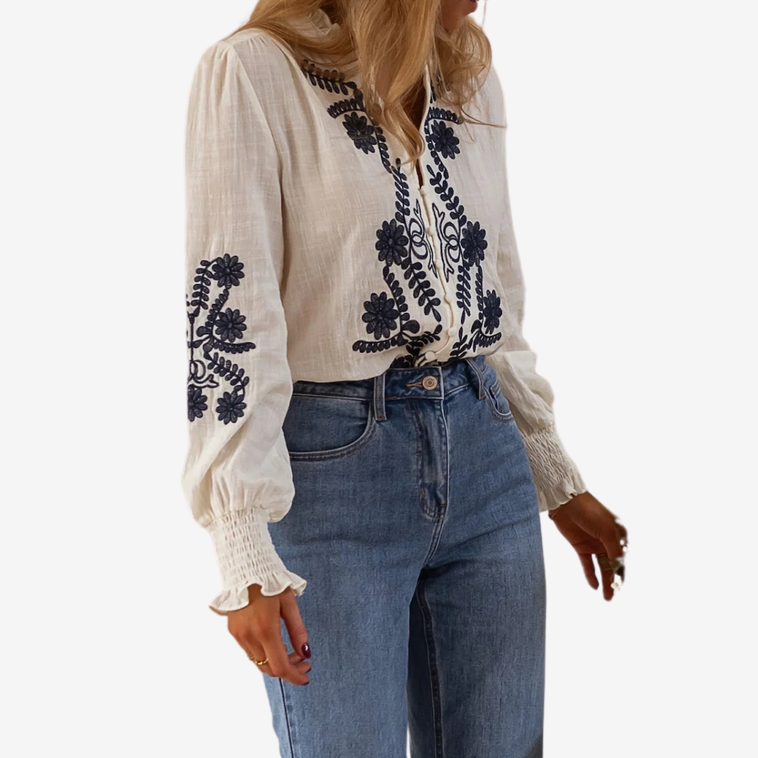 Isaure™ Top ricamato