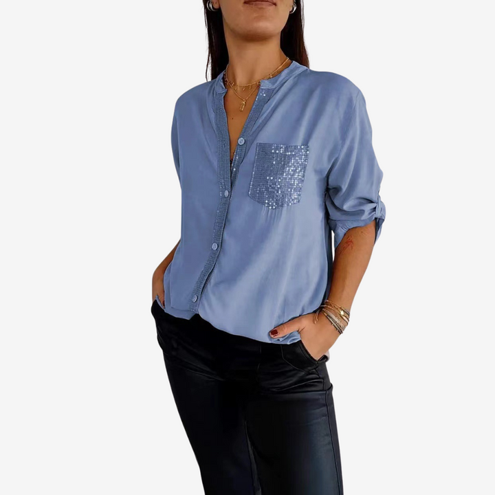 Elyn™ Camicia con tasca con paillettes