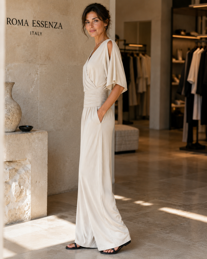 Eleonora | Combinazione elegante con effetto portafoglio e gambe larghe