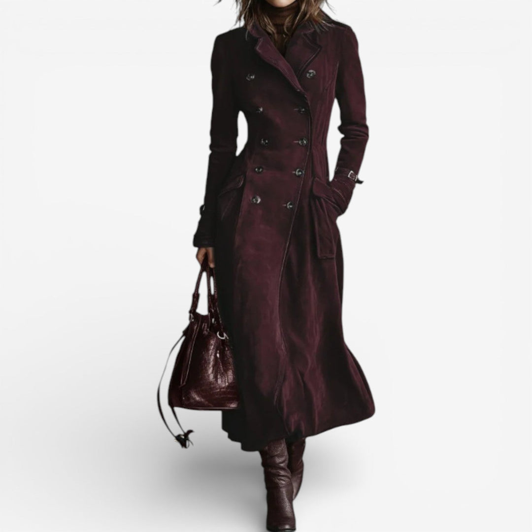 Nathaly™ Trench in pelle scamosciata
