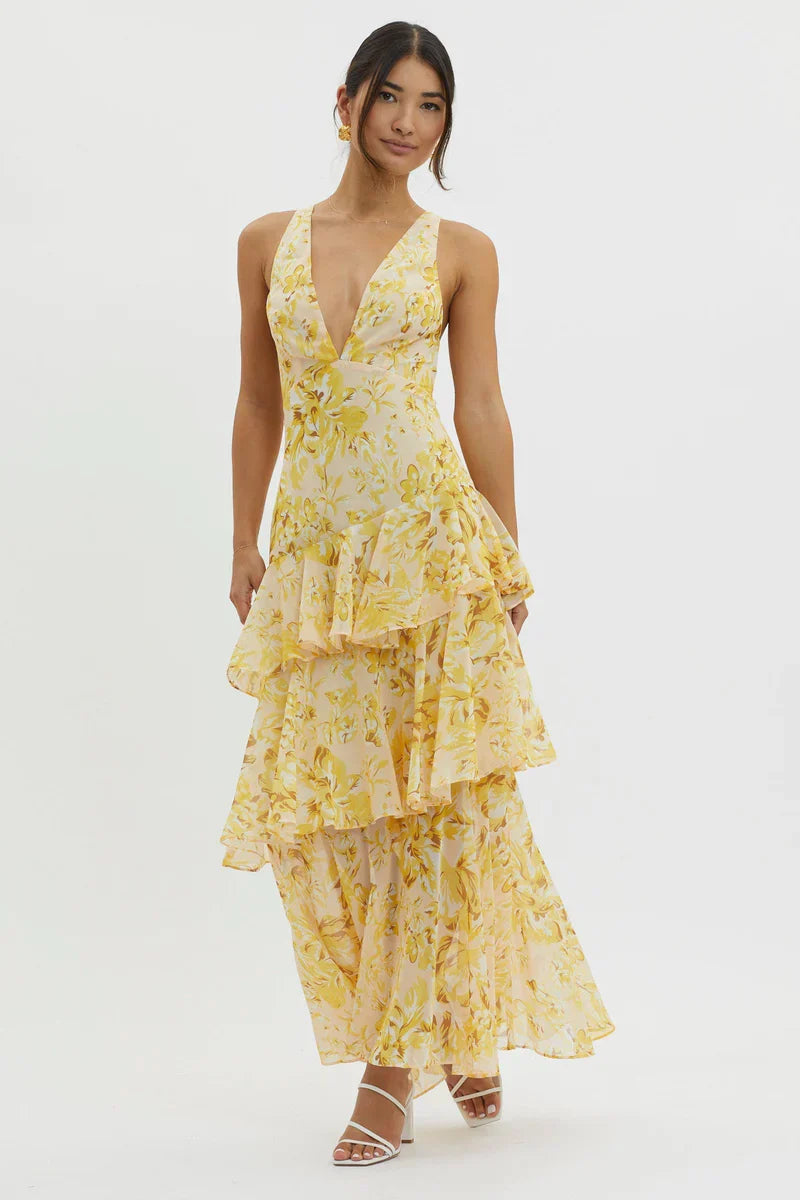 LISA | Abito midi floreale elegante