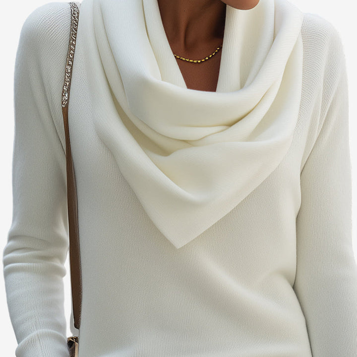 Patricia™ Maglione con collo drappeggiato