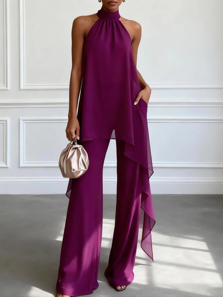 Elodia | Completo Elegante Halter con Pantaloni