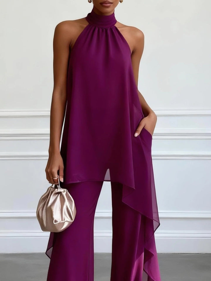 Elodia | Completo Elegante Halter con Pantaloni