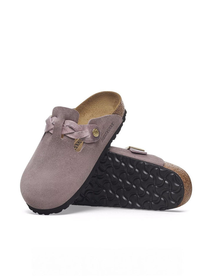 ciabatta boston braided suede lea faded purple