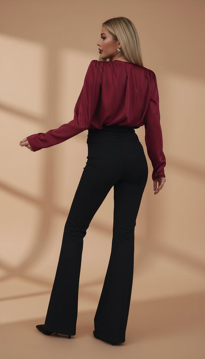 Blusa in satin - Doppio Fiore