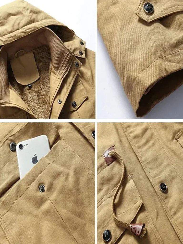 Giacca Bomber con Cappuccio in Fleece - Roma Essenza