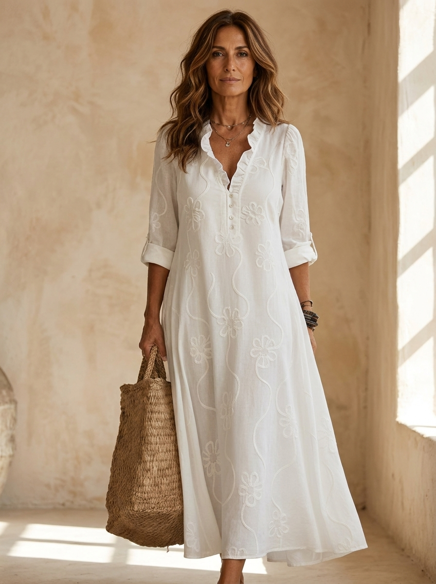 Giada | Abito lungo a fiori dallo stile bohémien
