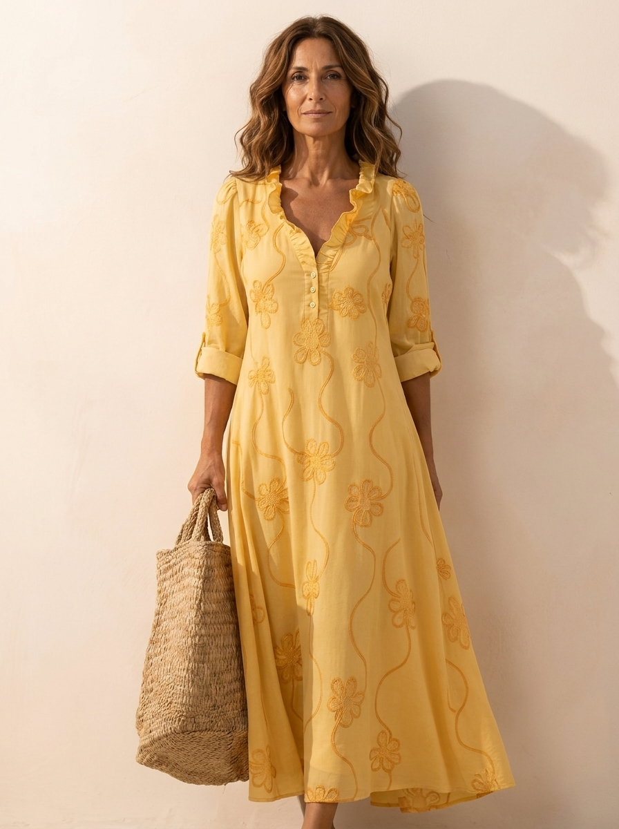 Giada | Abito lungo a fiori dallo stile bohémien