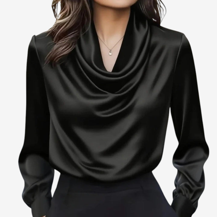 Katia™ Camicetta con colletto drappeggiato