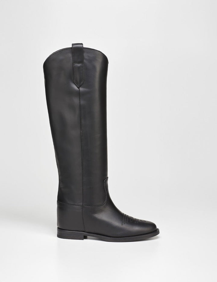 stivale texano nero