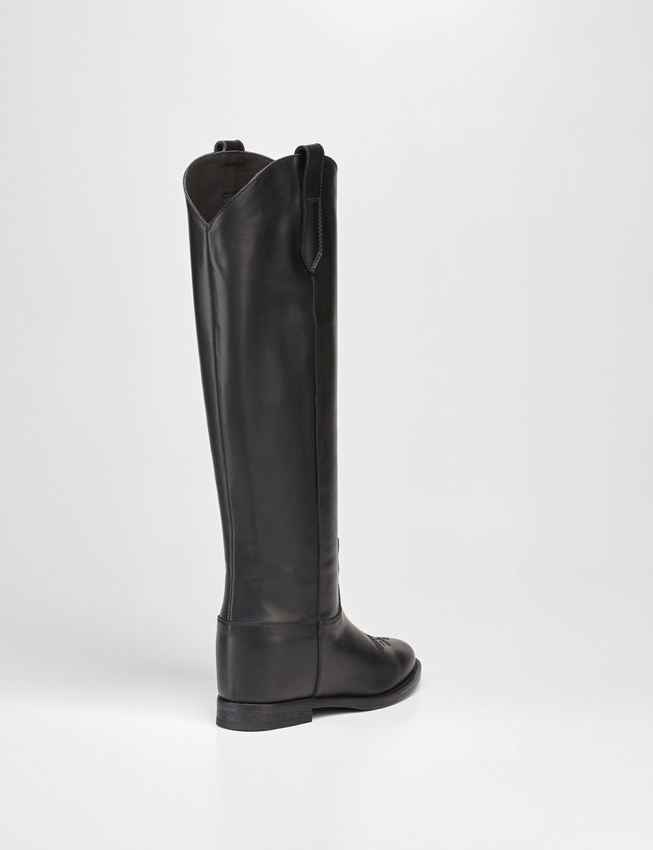 stivale texano nero